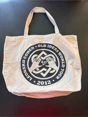 Leonard Cohen Canvas Tote Bag from VIP Package 2012 Tour
